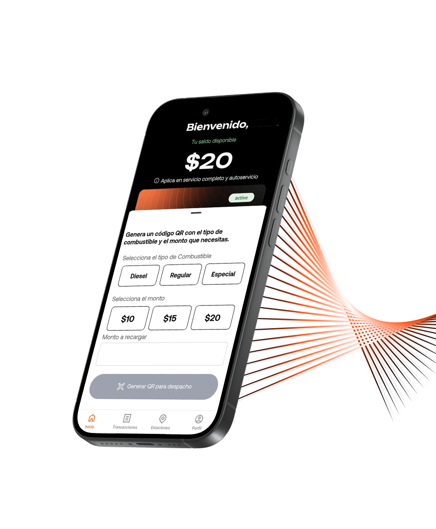 App Full Flota mostrando billetera digital con saldo disponible